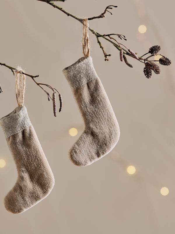 Cotton Velvet Mini Stocking S/3