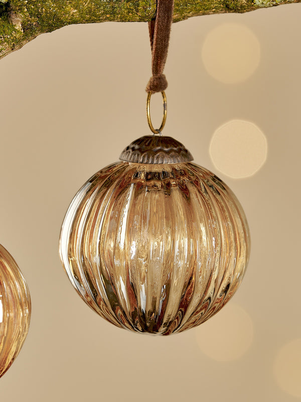 Copper Lustre Bauble - Set 4