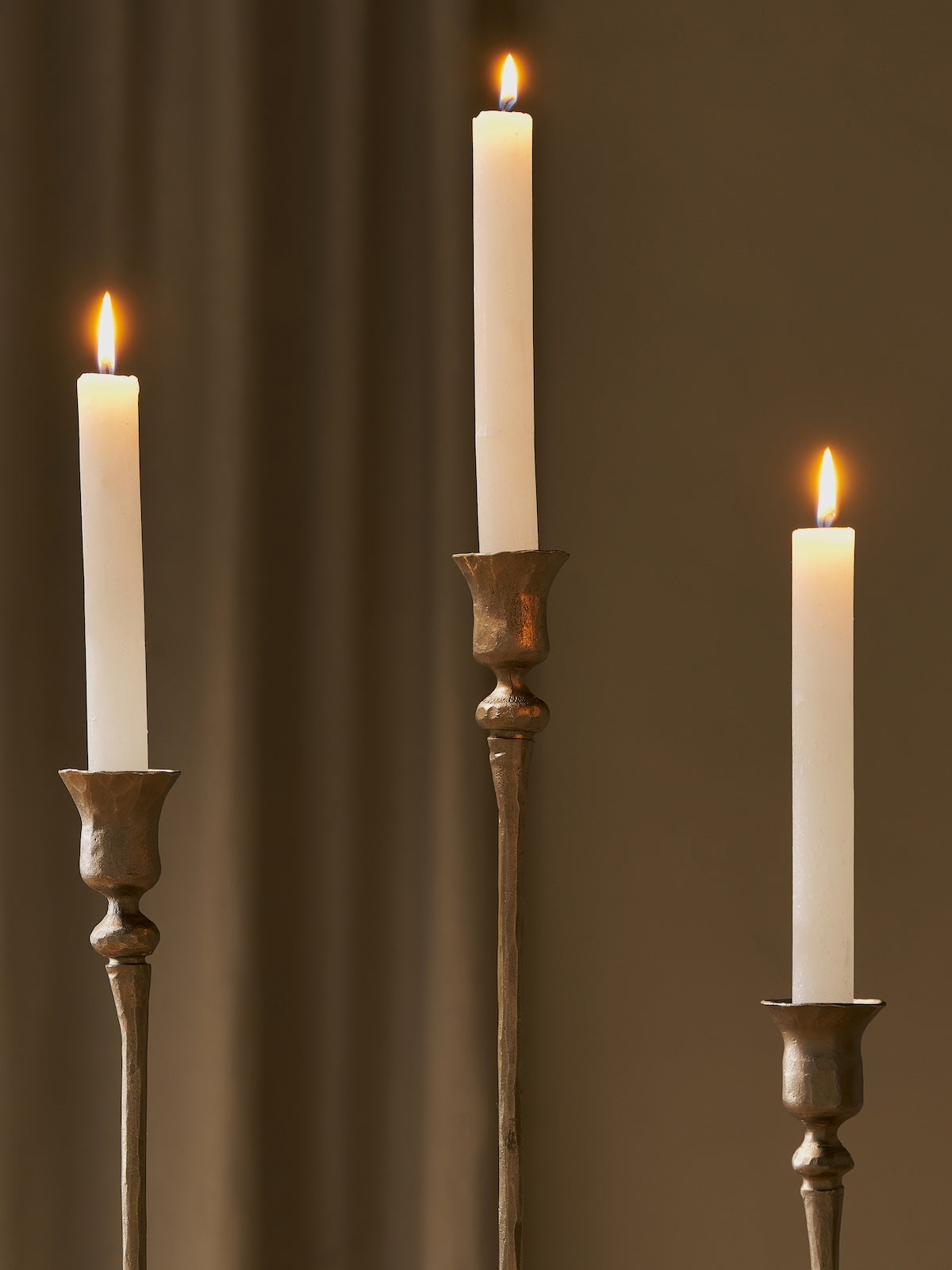 Fenwick Chaipat Candlestick Antique Brass Large Medium Small | Iron ...