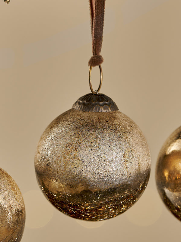 A Gold Crackle Bauble on a natural background by THATCH living
