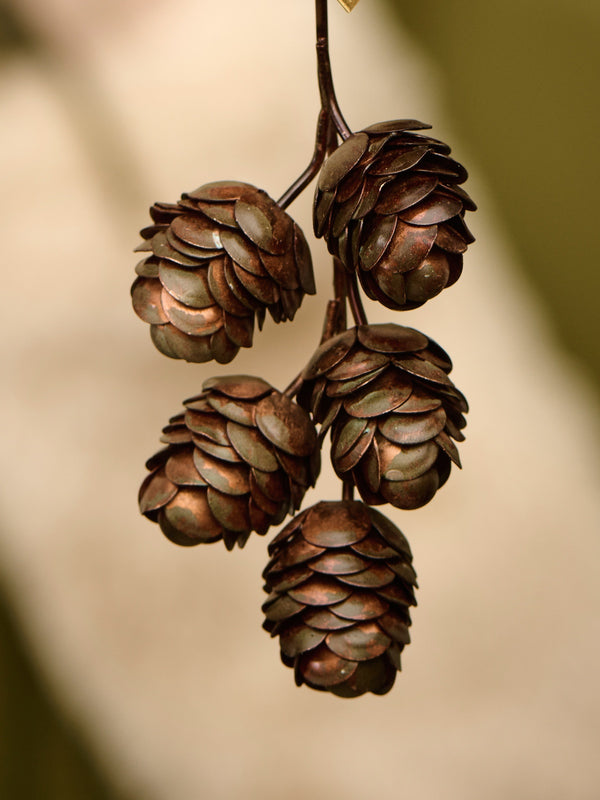 Pine Cone Hanging Cluster Antique Copper