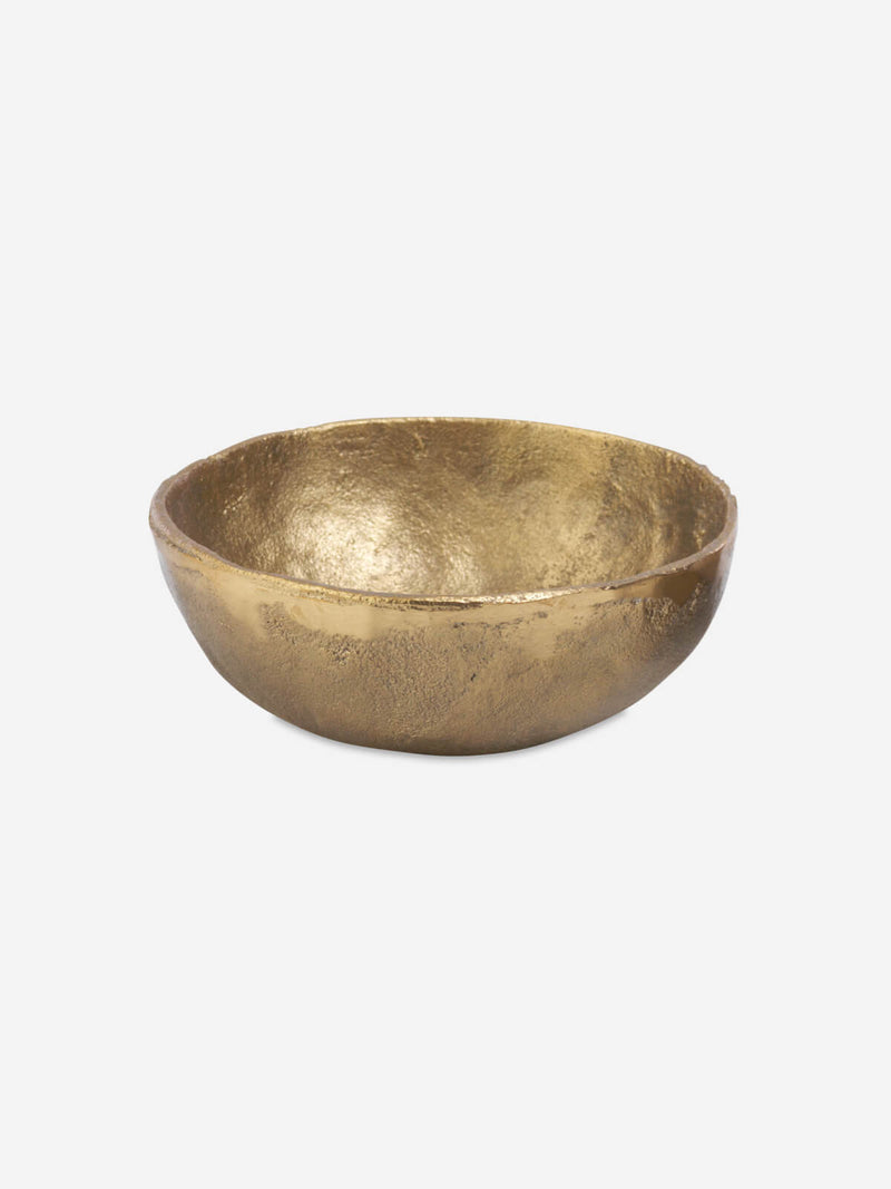 Large golden bowl made by artisans.