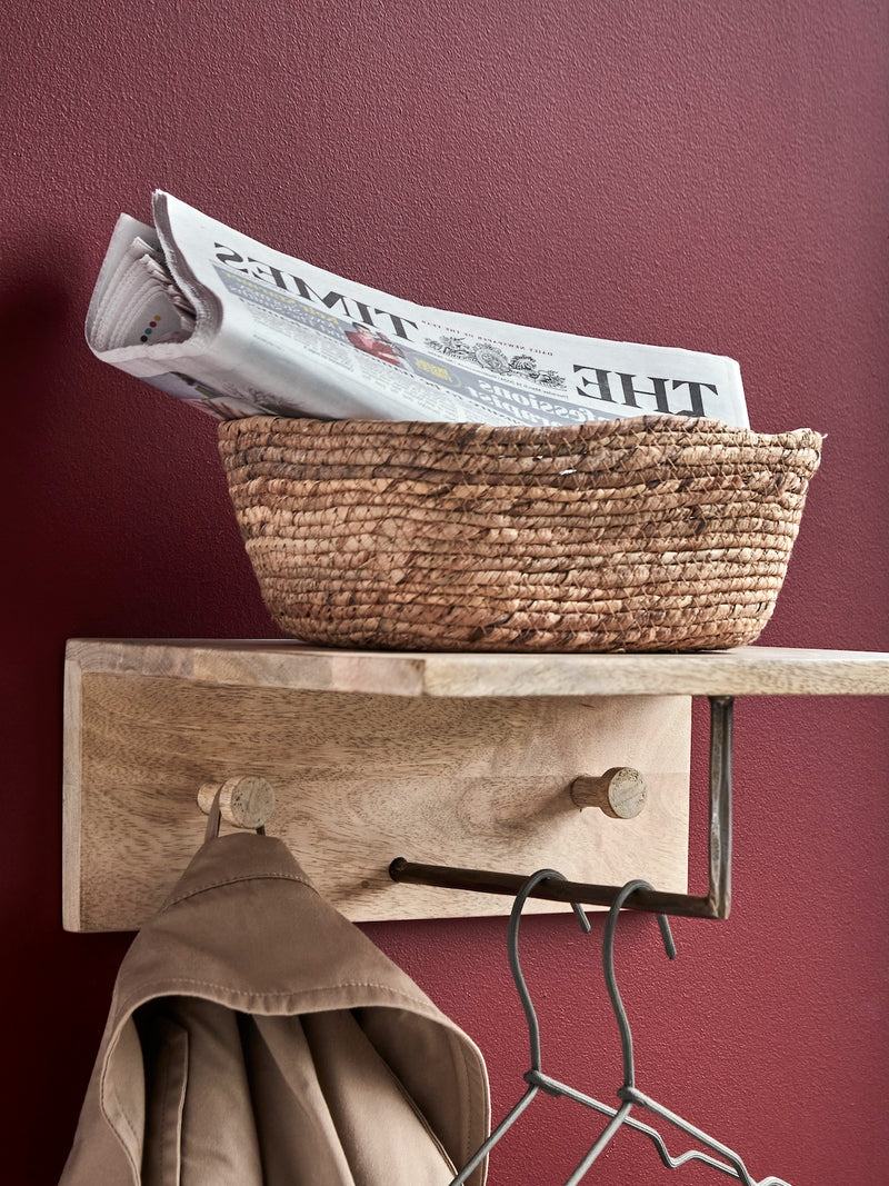 Towel Rack Wooden Peg Hooks Wood/Metal Coat Rack Modern Wall