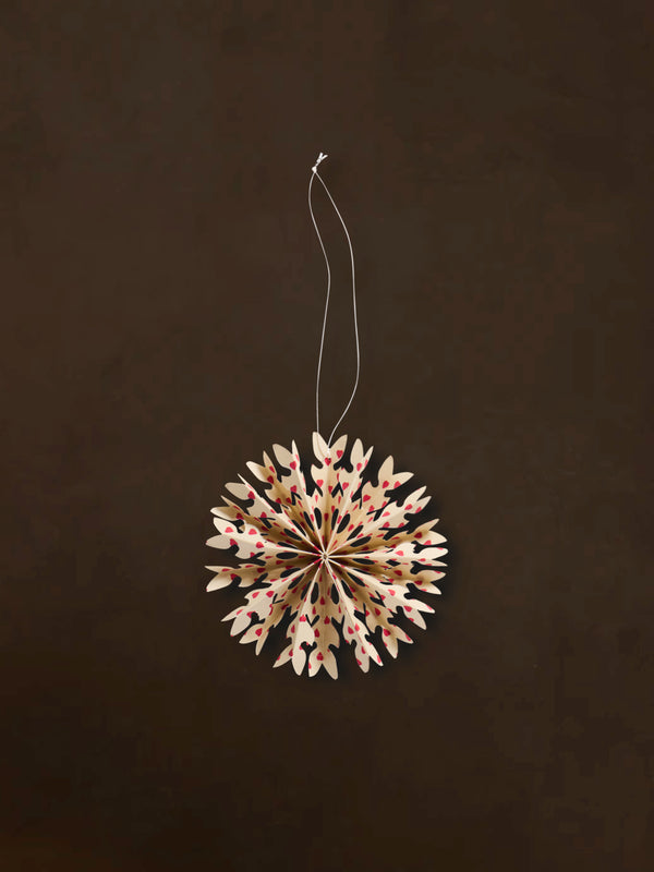 Patterned Paper Snowflake Small S/4 - 10cm