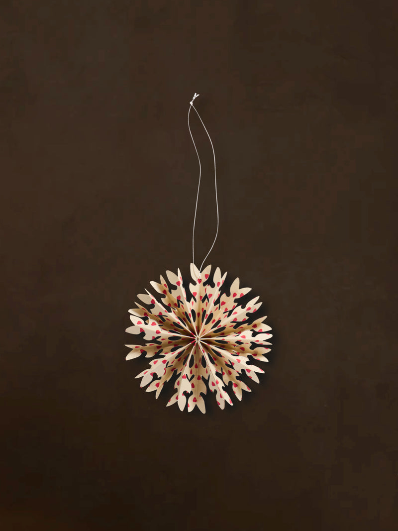 Patterned Paper Snowflake Small S/4 - 10cm