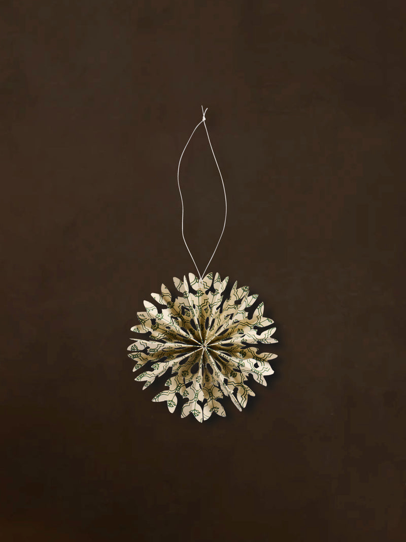 Patterned Paper Snowflake Small S/4 - 10cm