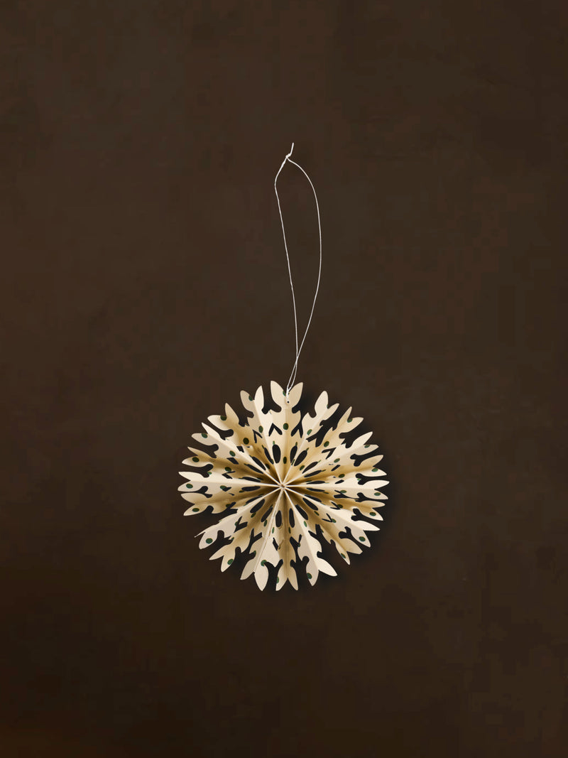 Patterned Paper Snowflake Small S/4 - 10cm