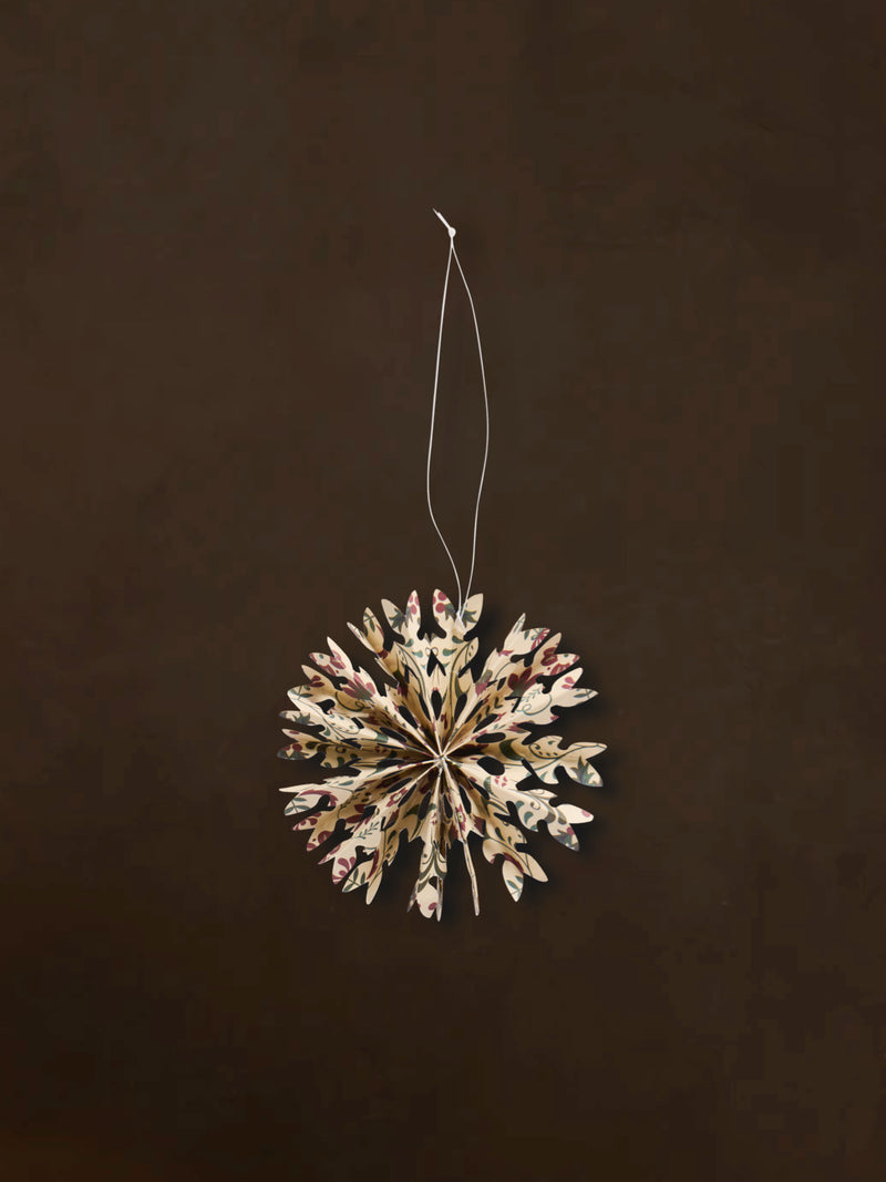 Patterned Paper Snowflake Small S/4 - 10cm