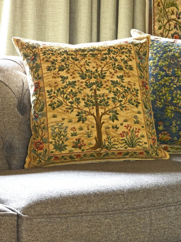 William Morris Tree of Life Light Tapestry Cushion 18"