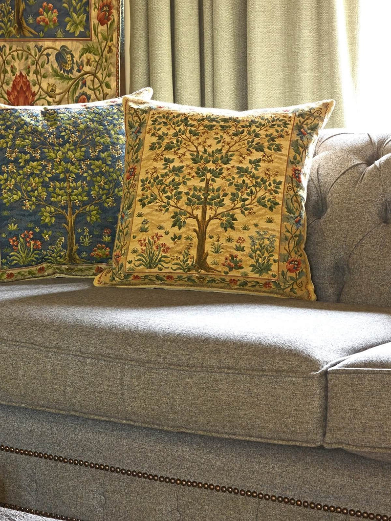 William Morris Tree of Life Light Tapestry Cushion 18"