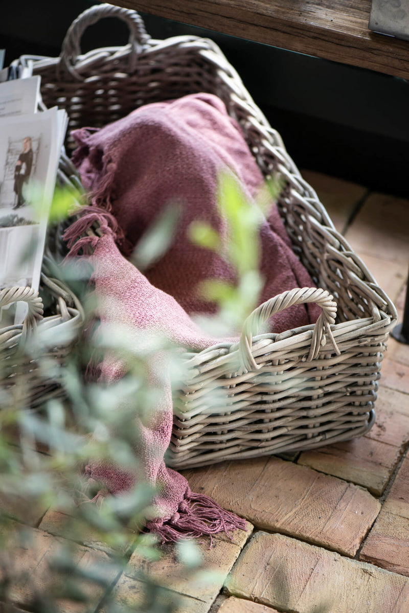 Crofter Natural Wicker Oblong Basket Large
