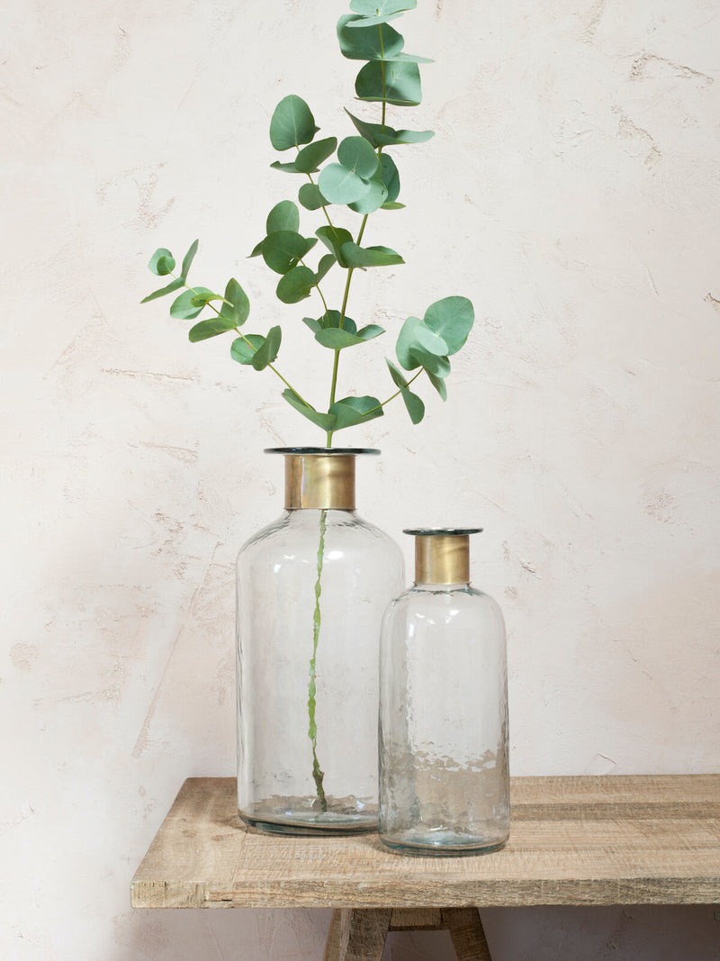 Ananya Hammered Glass Bottle