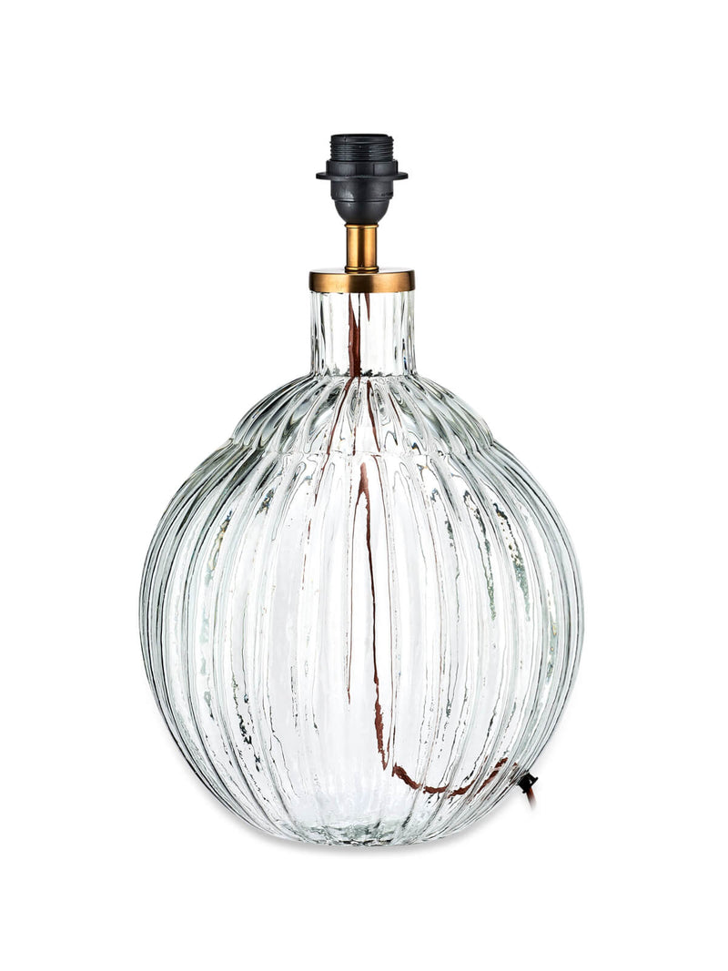 Belmont Wide Ribbed Glass Lamp Base