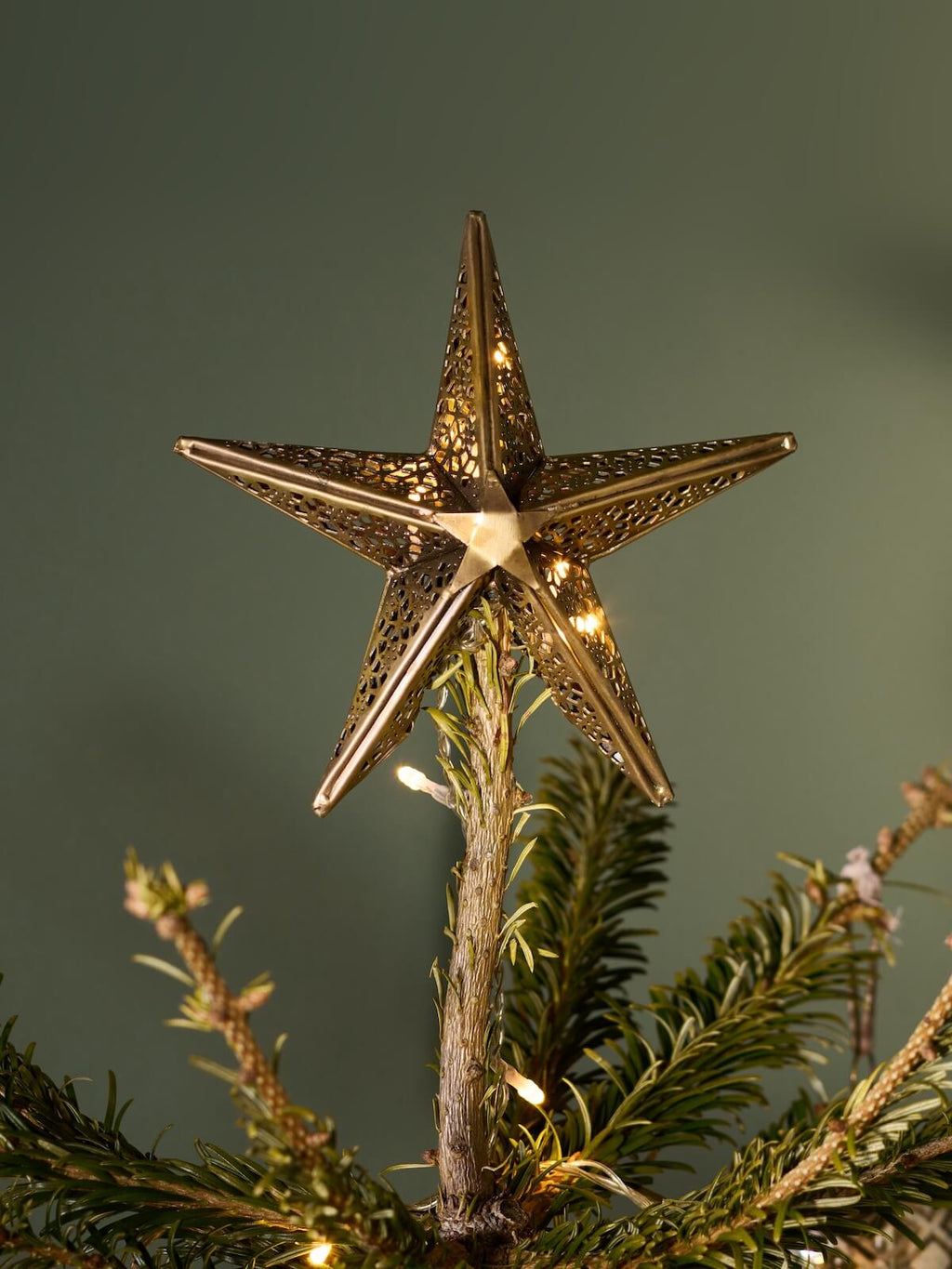 Bronze Mirrored Star Christmas Tree Topper