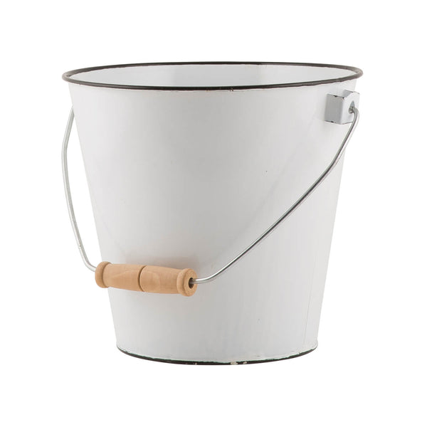 Emie White Enamel Bucket