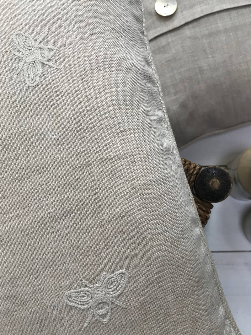 Peony & Sage ‘Natural Bees’ Cushion
