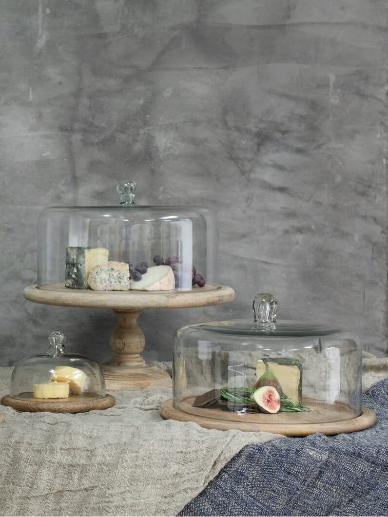 Large Clear Mosser Glass Cake Stand Hire — Burnt Butter Cakes