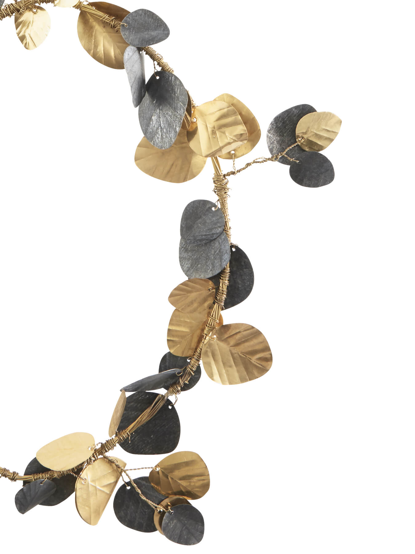Walther&co zinc leaf wreath ornament main image 0