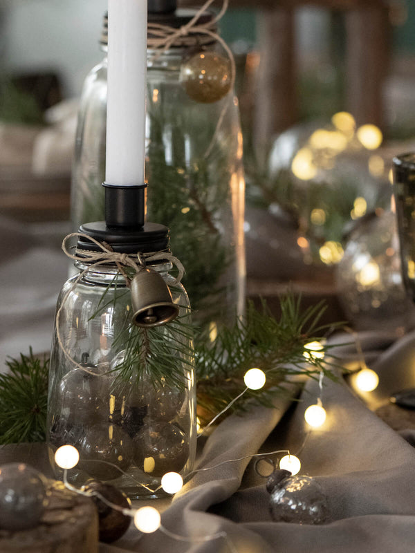 Vela Large Black Candle Jar