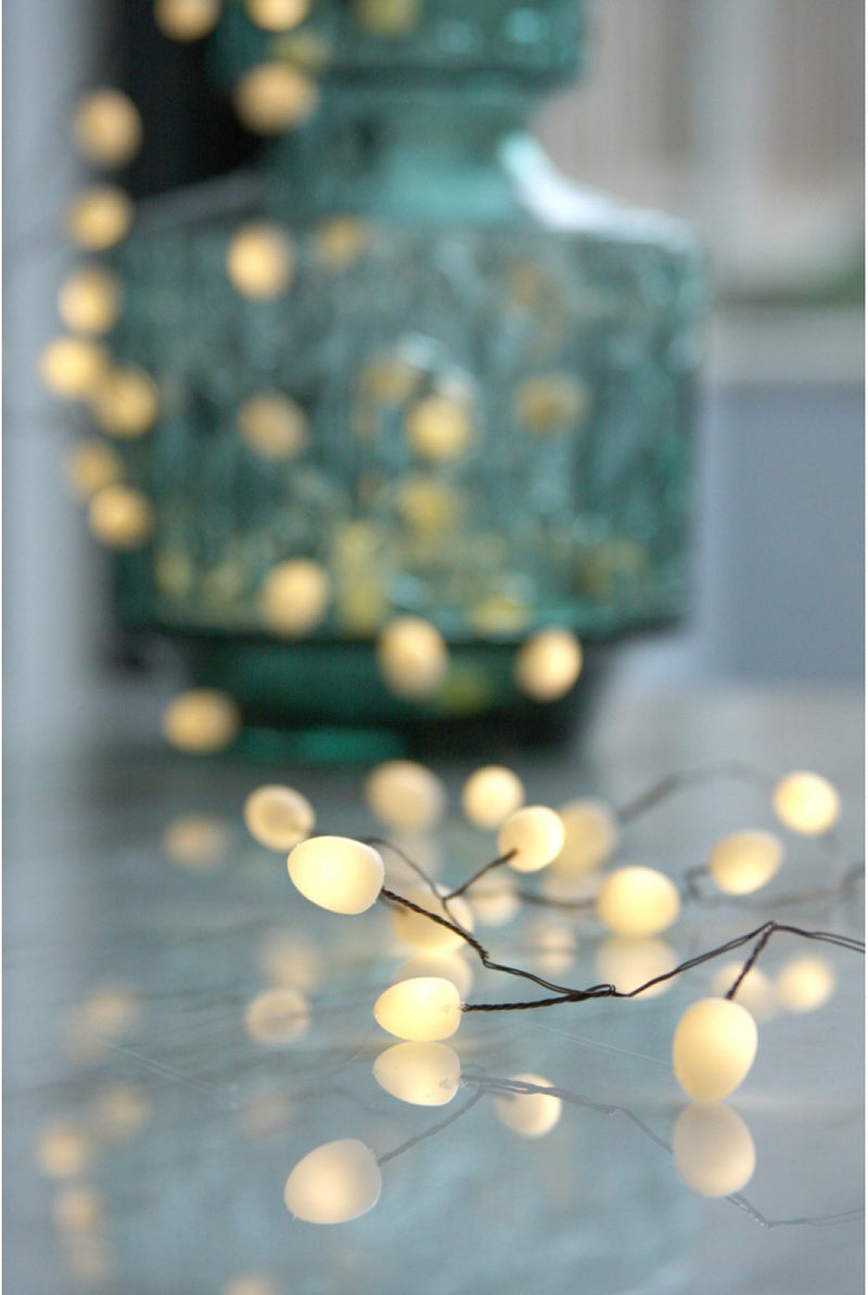 Opaque White Teardrop Fairy Lights