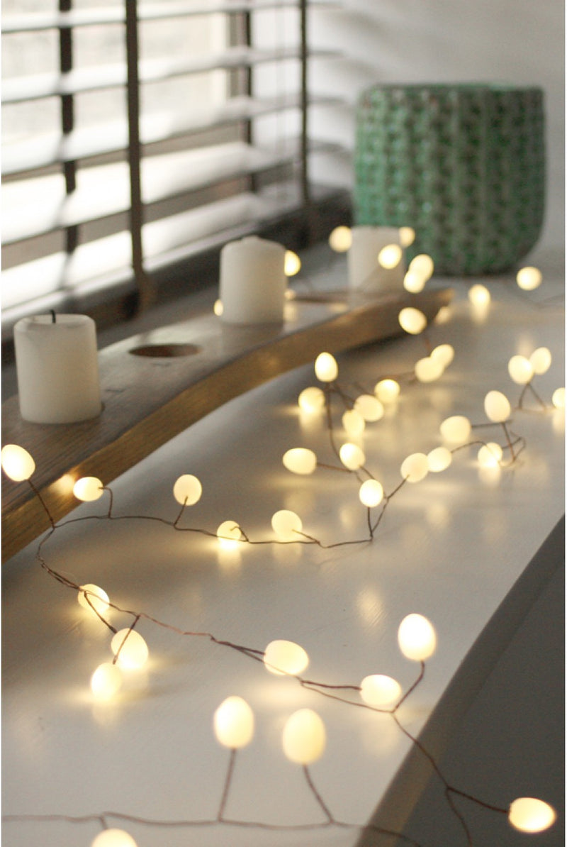 Opaque White Teardrop Fairy Lights